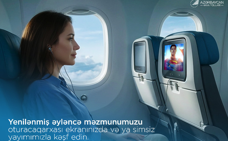 AZAL-ın təyyarələrində multimedia əyləncə sistemi yenilənib 