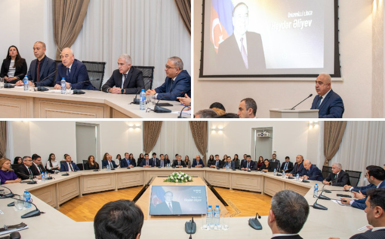 Energetika Nazirliyində Ulu Öndər Heydər Əliyevin xatirəsinə həsr olunmuş anım tədbiri keçirilib 