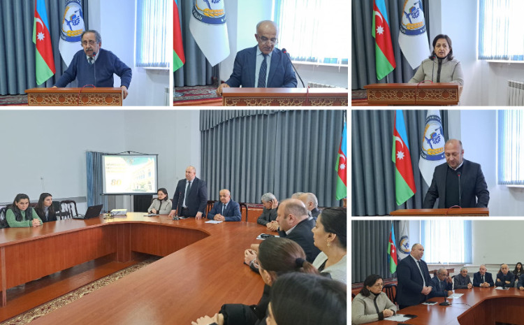 ADPU-nun Şəki filialında AMEA-nın 80 illik yubileyinə həsr olunmuş dəyirmi masa keçirilib 