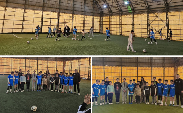 Bakıda «Gənc Şairlər» uşaq ədəbi layihəsinin iştirakçıları üçün futbol üzrə master-klass keçirilib 