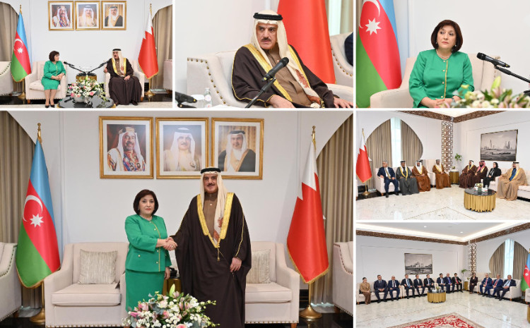 Speaker of Milli Majlis Sahiba Gafarova meets with Chairman of Council of Representatives of Bahrain 
