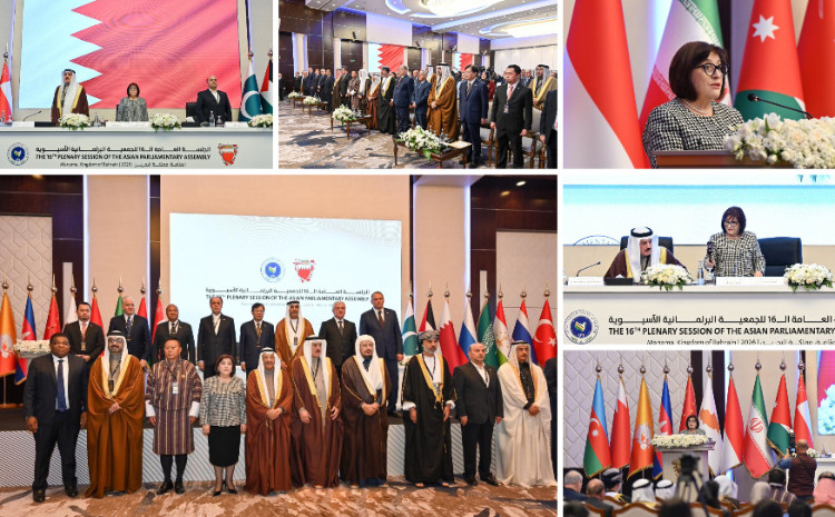 Milli Məclisin sədri Sahibə Qafarova Asiya Parlament Assambleyasının 16-cı plenar sessiyasında çıxış edib 