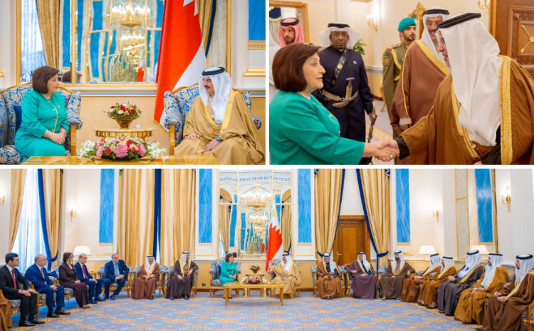 Milli Məclisin sədri Sahibə Qafarova Bəhreyn Kralı Həməd bin İsa Al Xəlifə ilə görüşüb 