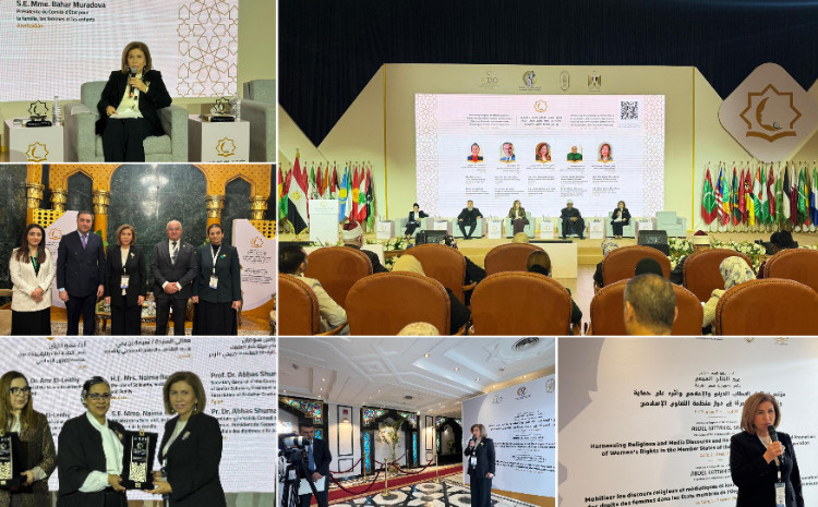Bahar Muradova Qahirədə keçirilən beynəlxalq konfransda çıxış edib 