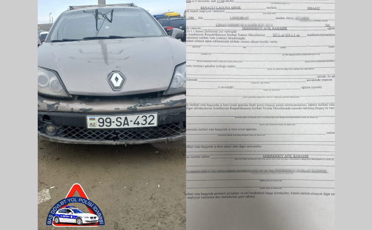 Narkotik vasitənin təsir altında avtomobil idarə edən şəxs ifşa olundu 