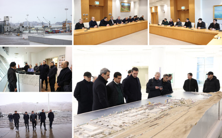 Председатель АЖД посетил международный морской порт Туркменбаши 