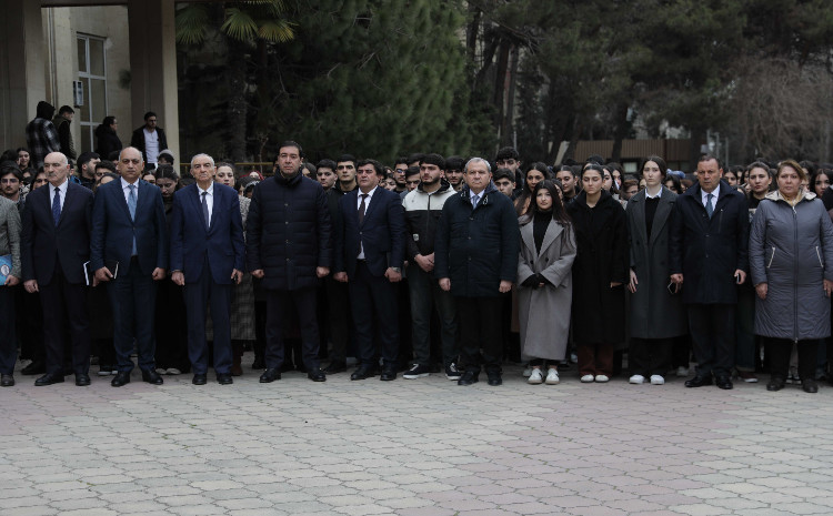 BDU-da Xocalı soyqırımının qurbanları bir dəqiqəlik sükutla yad edilib 