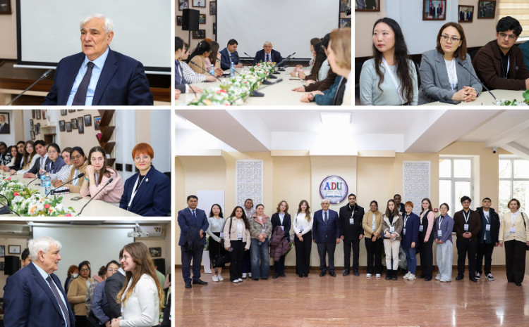 Beynəlxalq Multikulturalizm Məktəbinin iştirakçıları akademik Kamal Abdulla ilə görüşüblər 