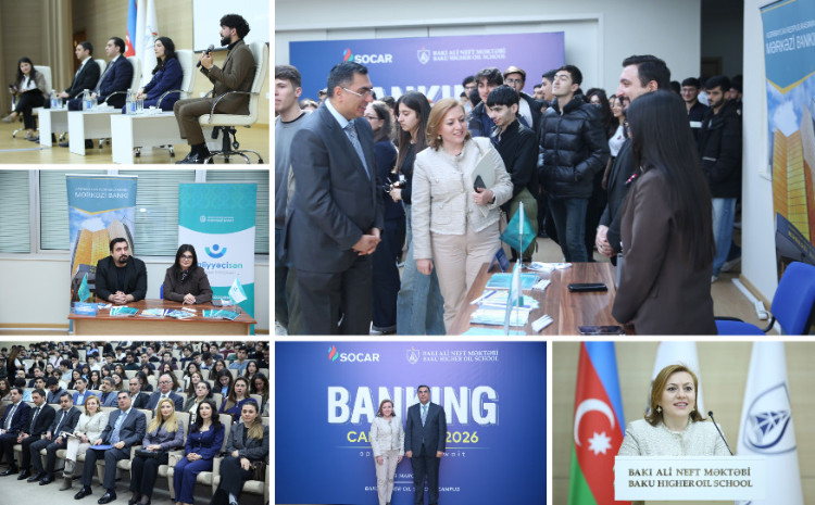 Bakı Ali Neft Məktəbində “Banklar sərgisi” keçirilib 