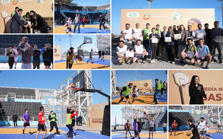 Bakıda media komandaları 3x3 basketbolda mübarizə apardı 
