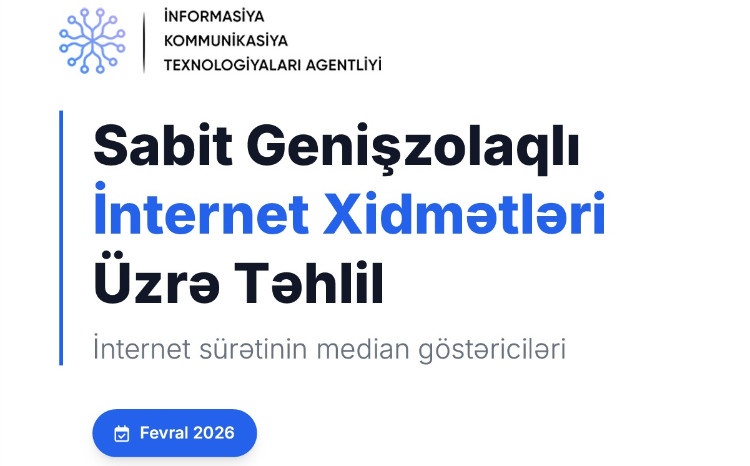 İKTA internet provayderlərinin fevral üzrə internet sürət göstəricilərini dərc edir 