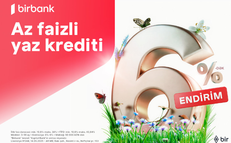 Праздничная кампания к Новрузу от Kapital Bank: скидка до 6% на наличные кредиты 
