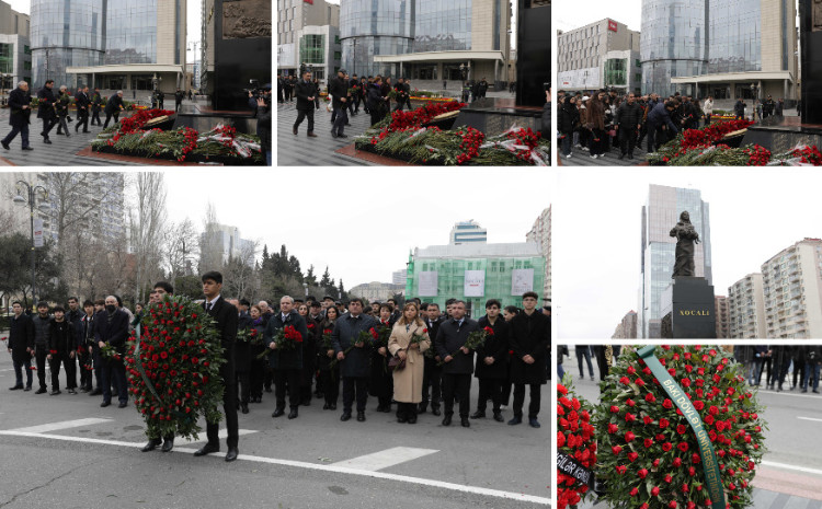 BDU kollektivi “Ana harayı” abidəsini ziyarət edib 
