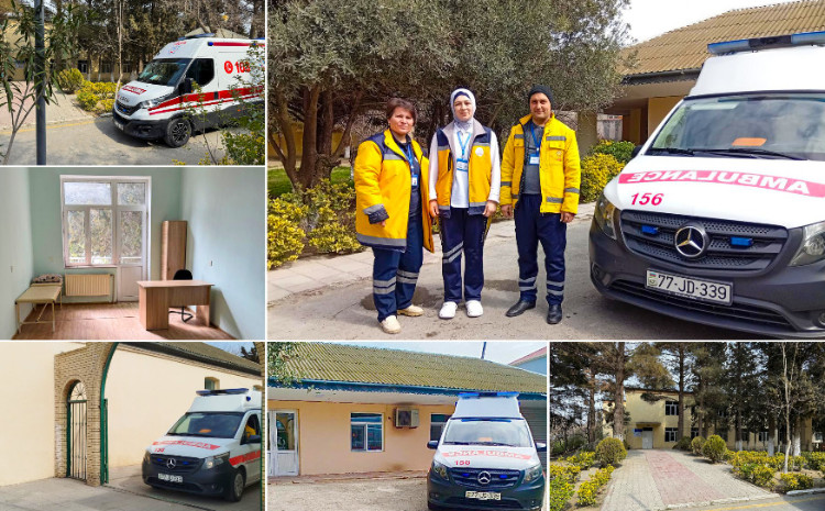 Qobu və Saray qəsəbələrində yeni təcili tibbi yardım stansiyaları istifadəyə verilib 