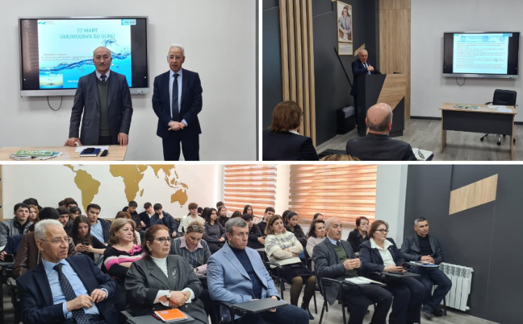 ADSEA-nın baş mühəndisi BDU-da qlobal iqlim dəyişmələrinin su ehtiyatlarına təsirinə dair ustad dərsi keçib 