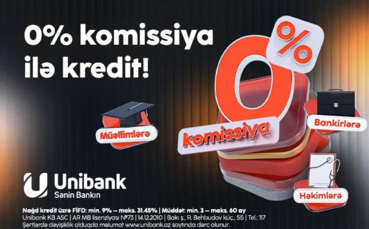 Unibank müəllimlər, həkimlər və bank əməkdaşları üçün xüsusi kampaniya keçirir 