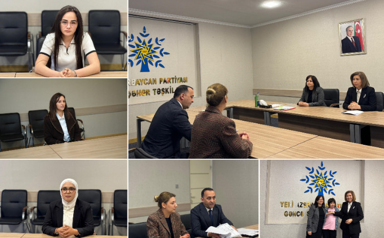 Bahar Muradova Gəncədə vətəndaşları qəbul edib 