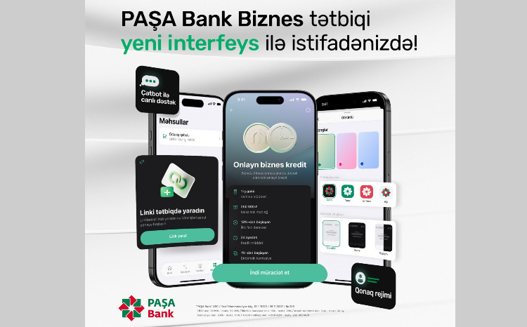PAŞA Bank Biznes tətbiqi yeniləndi 
