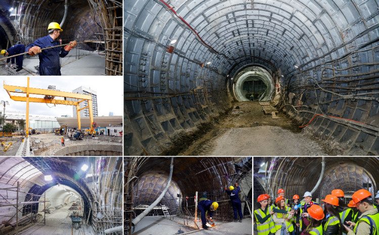 Xətlərin ayrılması layihəsi çərçivəsində piyada keçidi tikilir, 200 metrlik tunelin inşasına hazırlıq gedir 