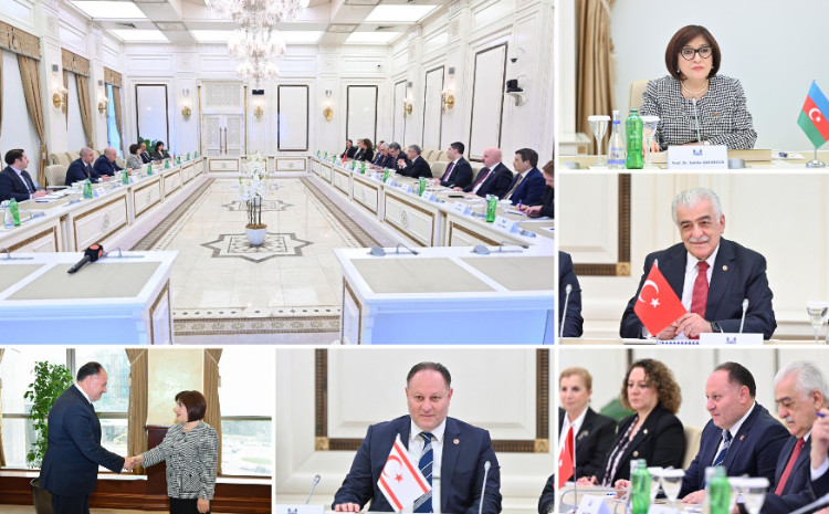 Milli Məclisin sədri Sahibə Qafarova Azərbaycan, Türkiyə və Şimali Kipr parlamentlərinin dostluq qruplarının 3-cü iclasının iştirakçıları ilə görüşüb 