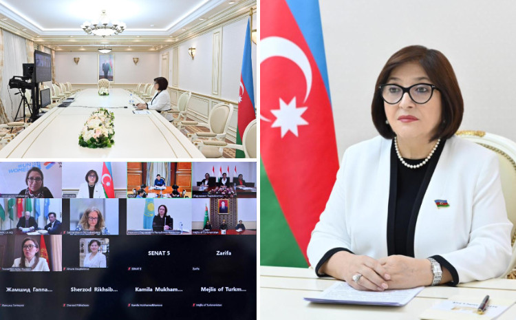 Спикер Милли Меджлиса Сагиба Гафарова приняла участие в онлайн-конференции Диалога женщин-лидеров государств Центральной Азии 