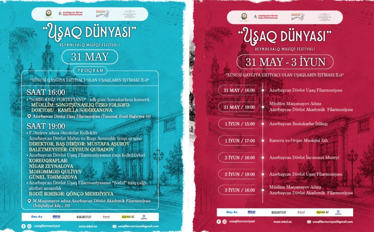 “Uşaq Dünyası” festivalı nəsillər arasında sənət körpüsü yaradacaq 