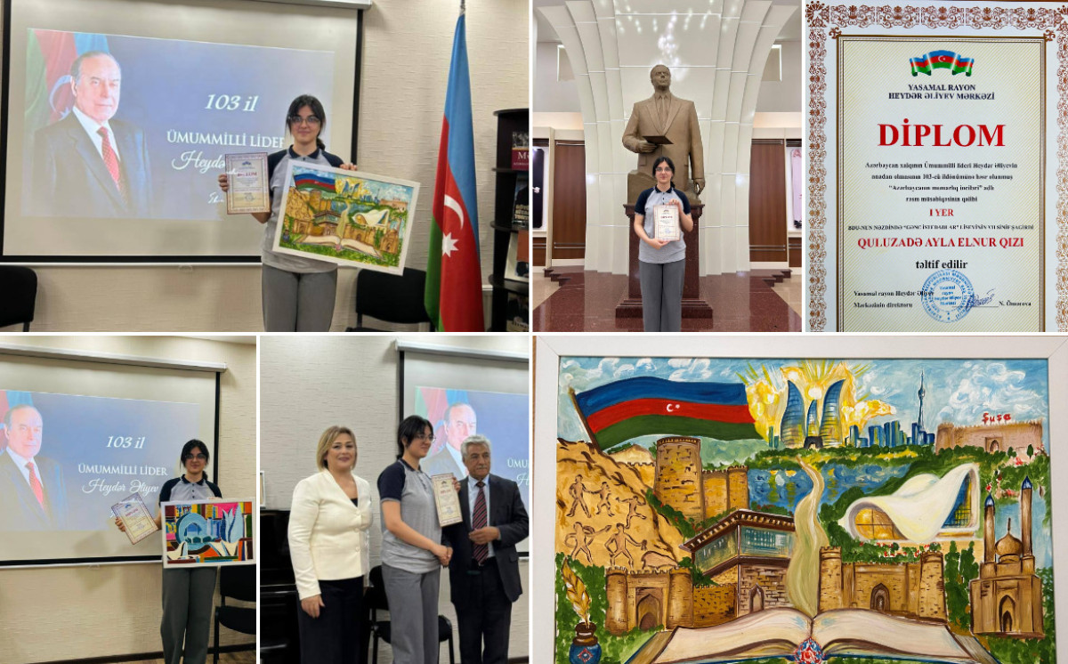 BDU-nun nəzdində “Gənc istedadlar” liseyinin şagirdi “Azərbaycanın memarlıq inciləri” adlı rəsm müsabiqəsinin qalibi olub 