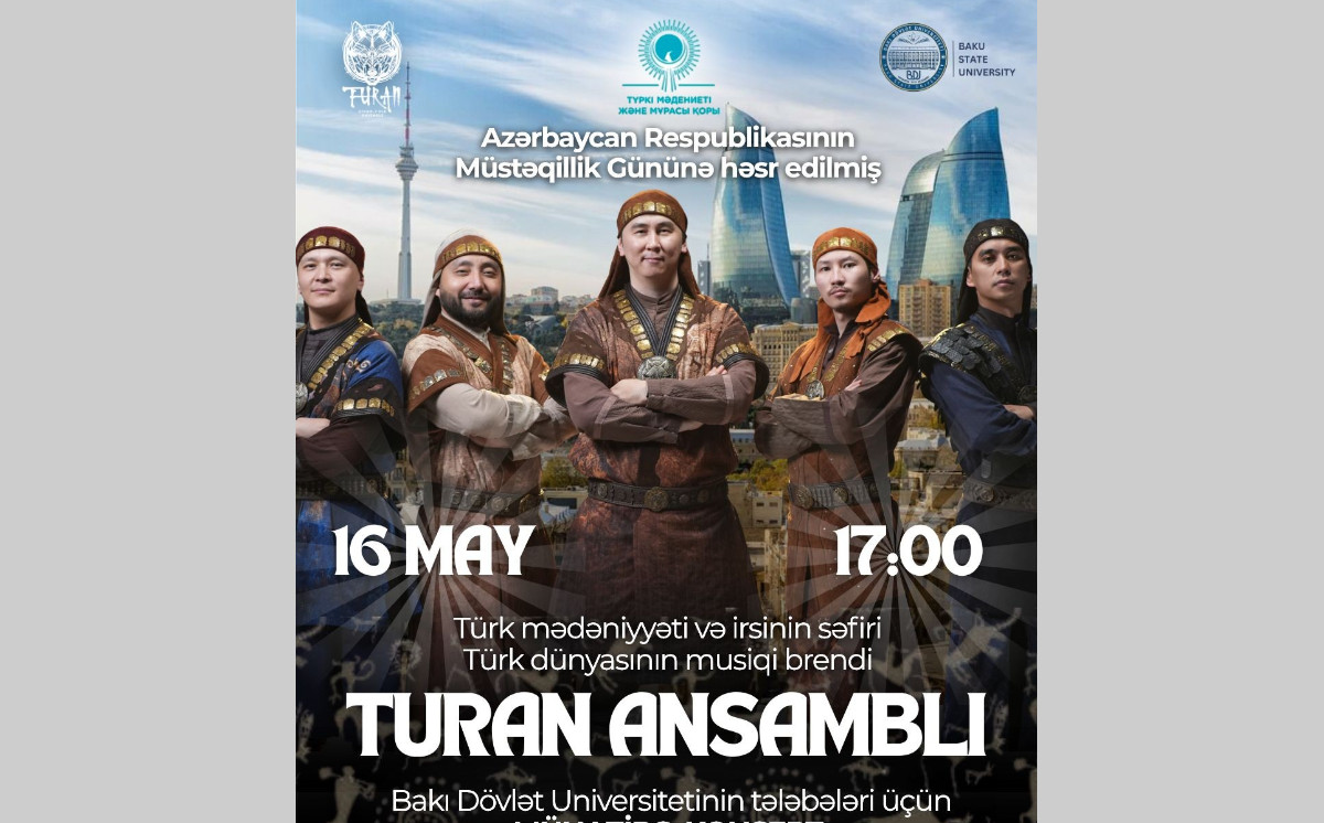 BDU-da Qazaxıstanın məşhur “Turan” ansamblının mühazirə-konserti keçiriləcək 