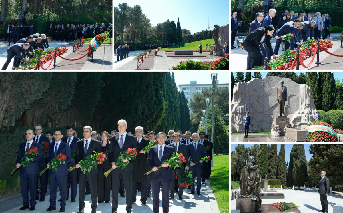 Əmək və Əhalinin Sosial Müdafiəsi Nazirliyinin kollektivi Fəxri xiyabanda Ulu Öndər Heydər Əliyevin məzarını ziyarət edib 