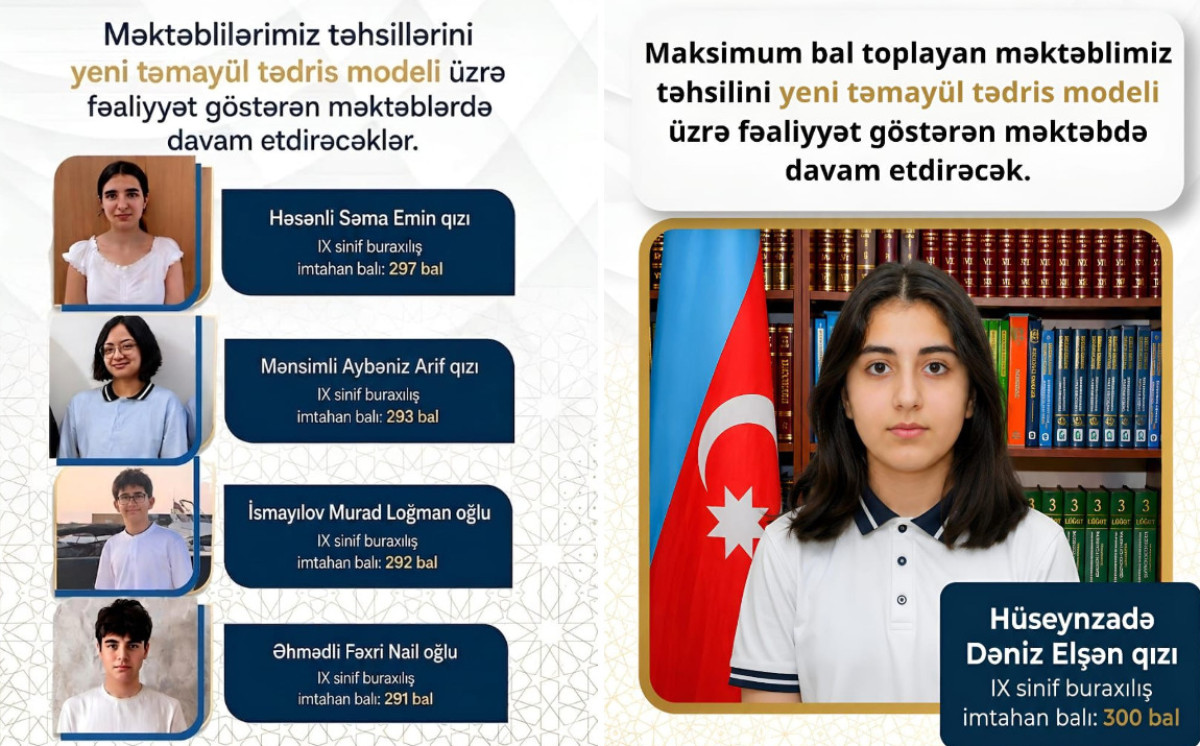Yüksək nəticə göstərən şagirdlər yeni təmayül tədris modelini seçirlər 