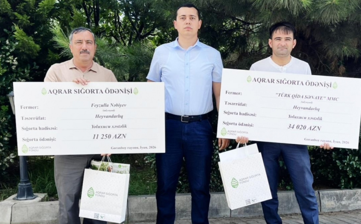 Aqrar Sığorta Fondu Goranboyda fermerlərə sığorta ödənişləri edib 
