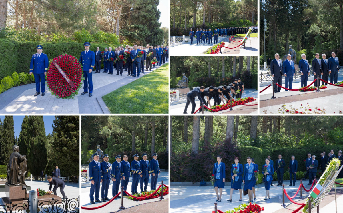 AZAL Team and Civil Aviation Representatives Visited the Alley of Honors 