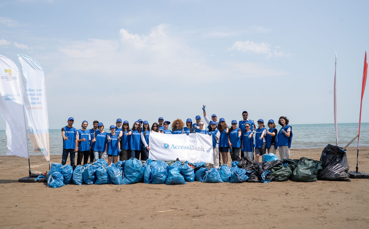 AccessBank Held a Cleanup Campaign on the Caspian Coast Together with the Ministry of Ecology and Natural Resources 