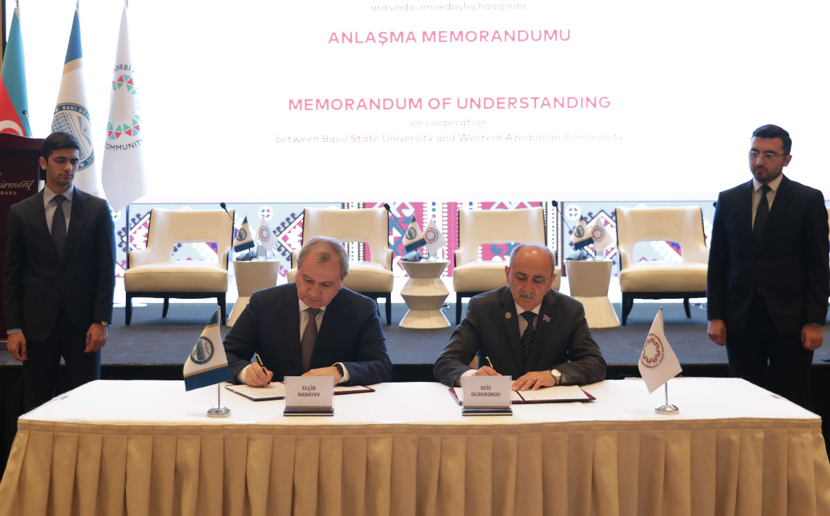 BSU and Western Azerbaijan Community Sign Cooperation Memorandum 