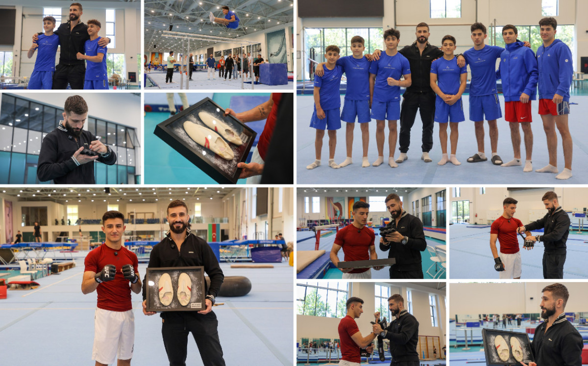 Two Azerbaijani sports stars meet ahead of UFC Fight Night Baku 