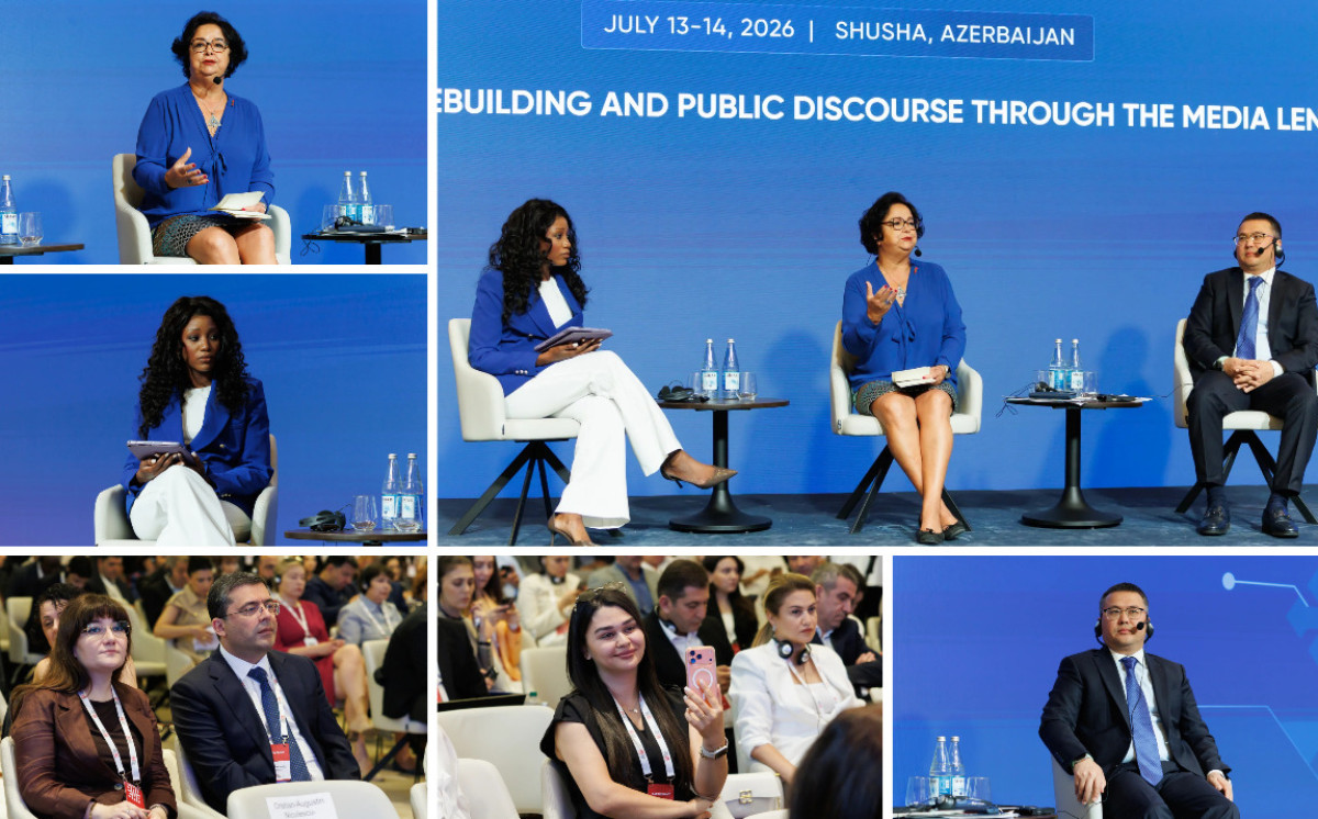 4-cü Şuşa Qlobal Media Forumunda “Media obyektivində sülh quruculuğu və ictimai diskurs” mövzusunda ilk panel müzakirə keçirilib 