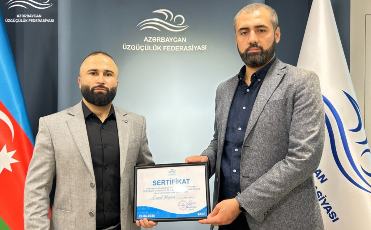 Azərbaycan rekordçusu Cəmil Əliyev ASF-də mükafatlandırıldı 