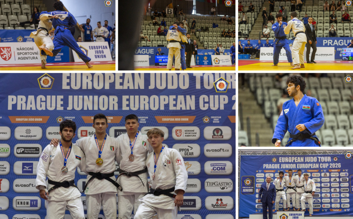 Praqada keçirilən cüdo üzrə gənclərin Avropa Kubokunda Əbil Yusubov gümüş medal qazandı 