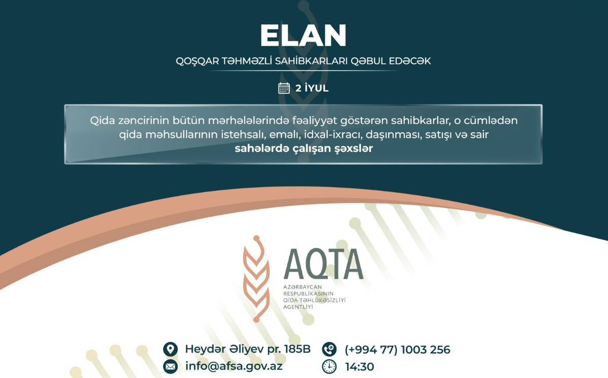 Qoşqar Təhməzli sahibkarları qəbul edəcək 