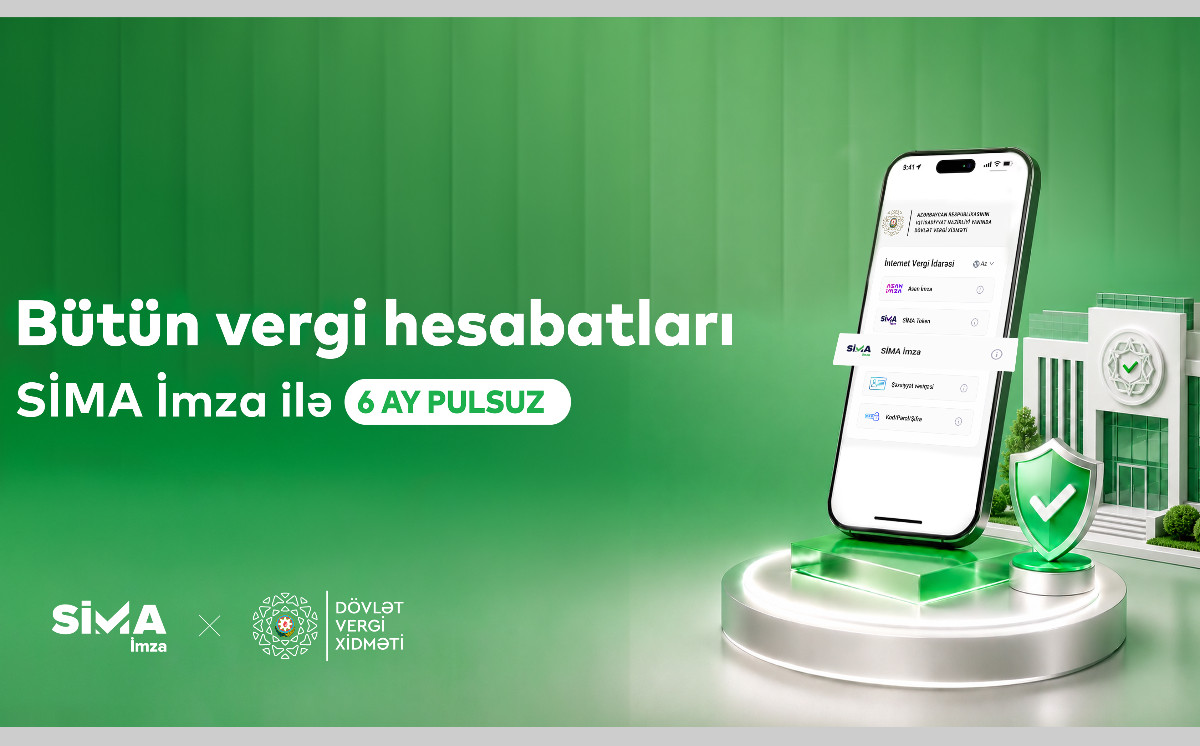 “SİMA İmza” ilə bütün vergi xidmətləri cibinizdə! 