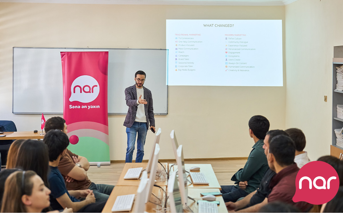 “Nar” Gəncədə tələbələr üçün marketinq və karyera təlimləri təşkil edib 