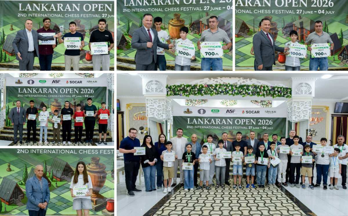 “Lankaran Open 2026” başa çatdı - Macarıstanlı Sanan Sjugirov beynəlxalq şahmat festivalının qalibi oldu 