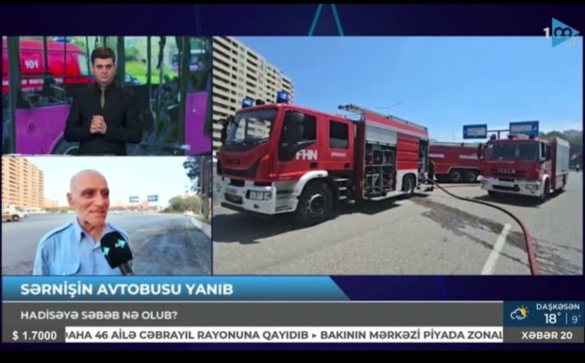Bakıda avtobus niyə alovlandı? - Sürücü hadisənin təfərrüatlarını danışdı
