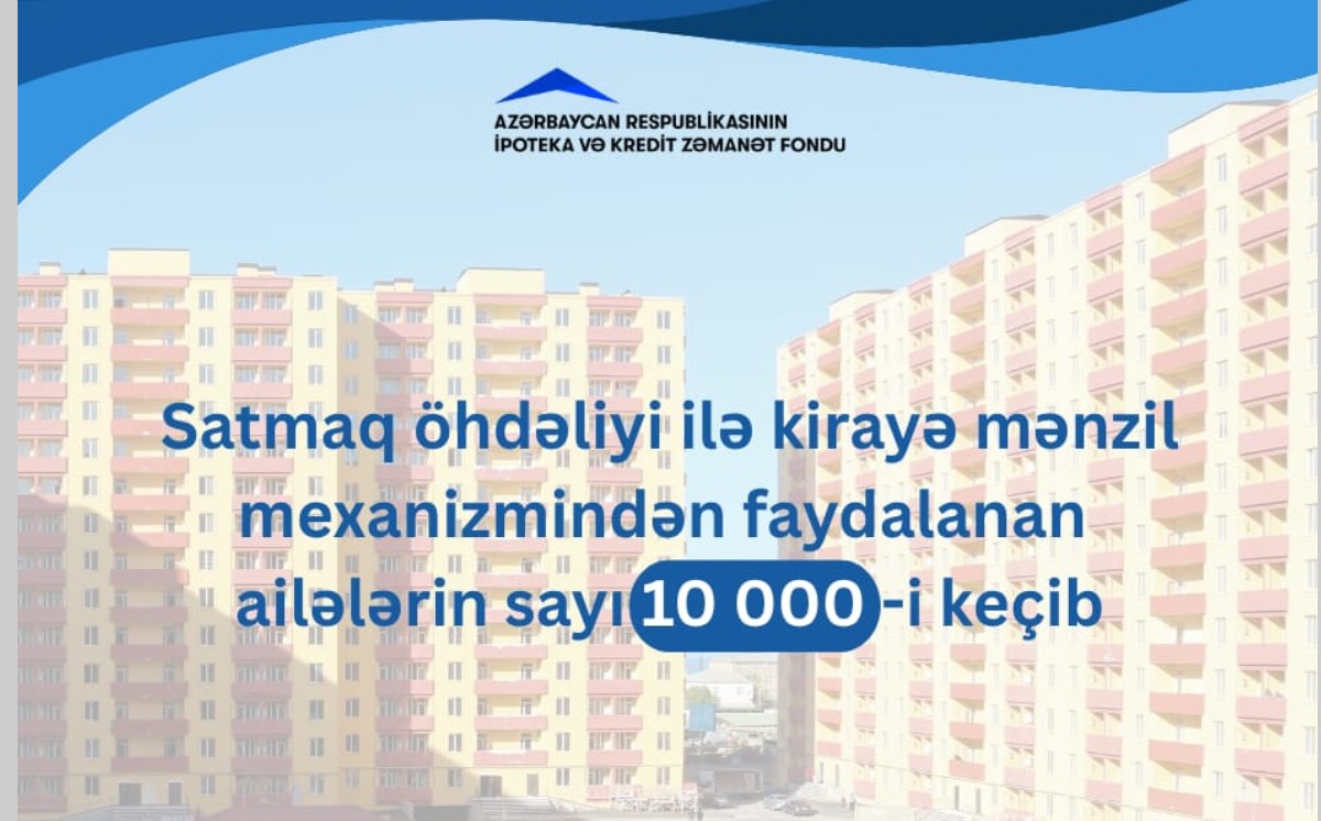 Satmaq öhdəliyi ilə kirayə mənzil mexanizmindən faydalanan  ailələrin sayı 10 mini keçib 