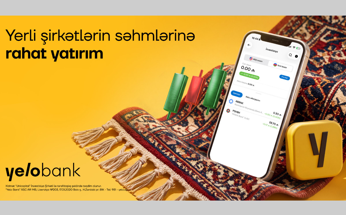 Yelo Invest ilə yerli şirkətlərin səhmlərinə yatırım etmək indi daha əlçatandır! 