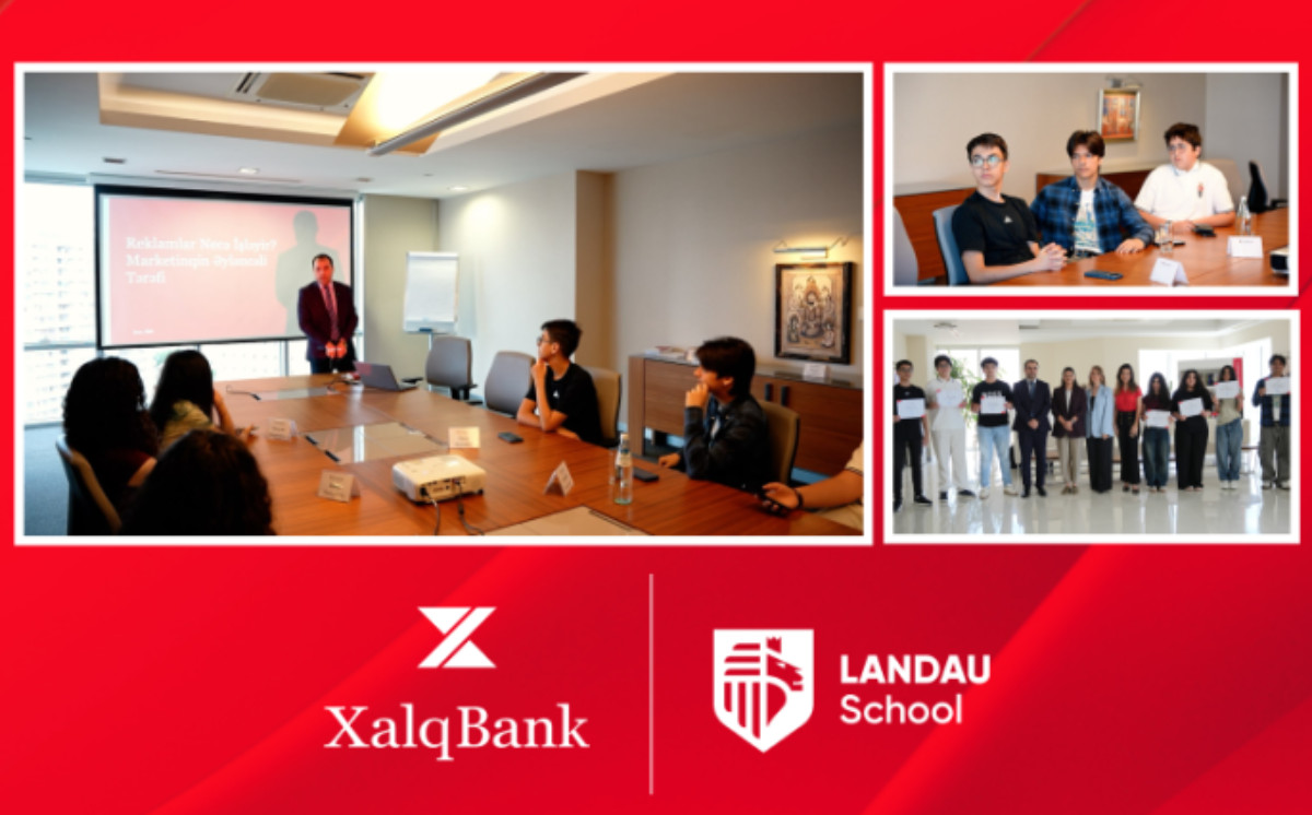 Xalq Bankda Landau məktəbliləri üçün bankçılıq üzrə təlim keçirildi 