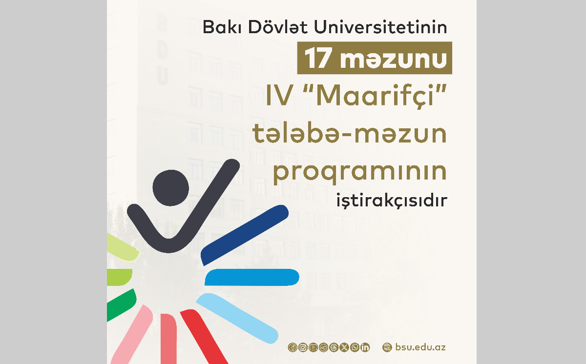 BDU-nun 17 məzunu IV “Maarifçi” tələbə-məzun təcrübə proqramının iştirakçısıdır 