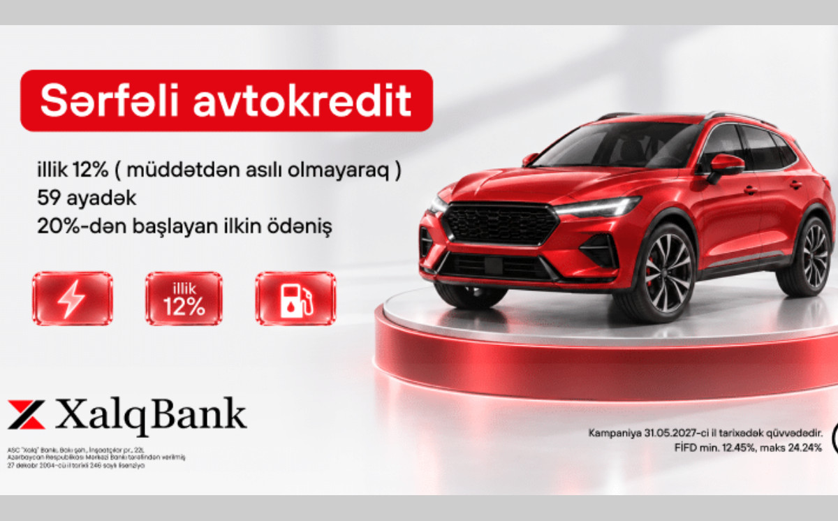 Xalq Bank avtokredit üzrə sərfəli şərtlər təqdim edir 