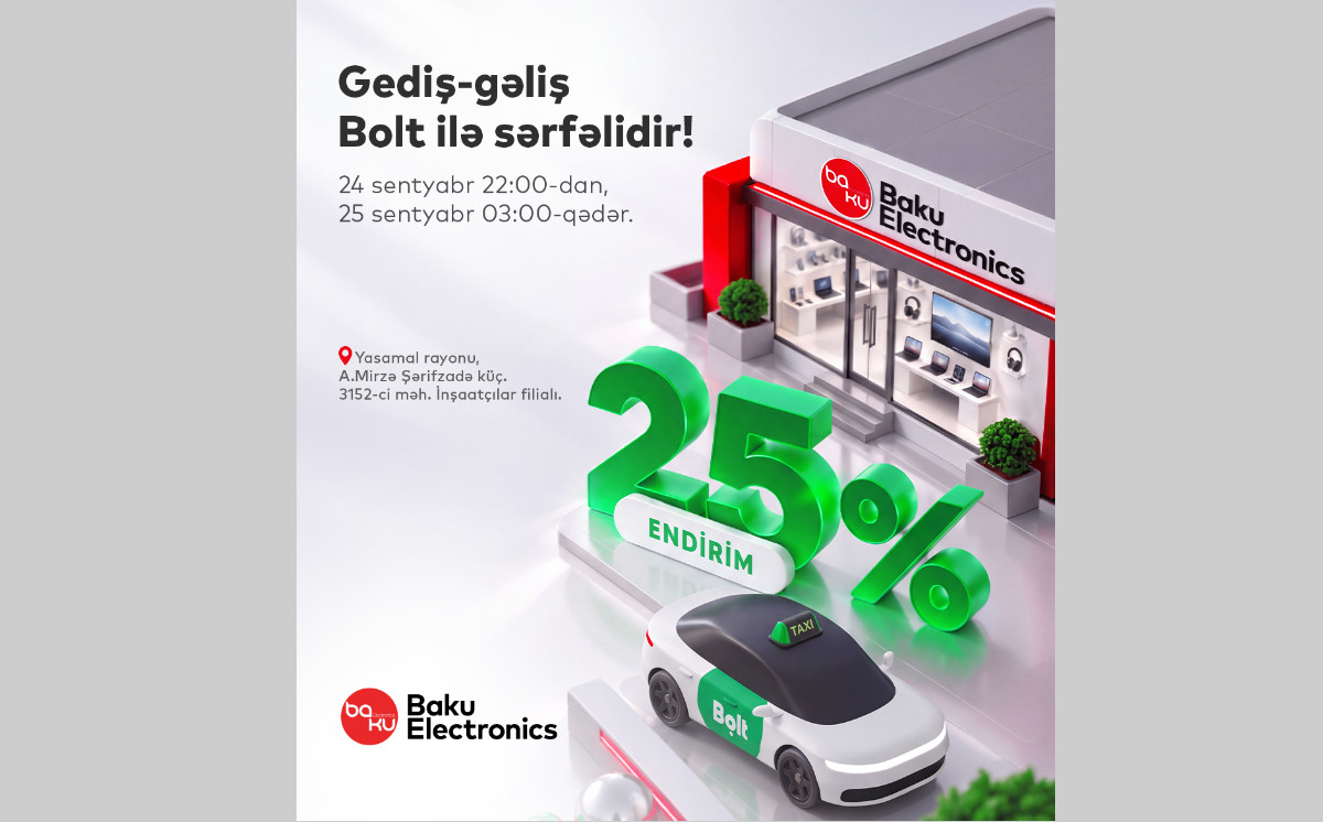 Bolt for Business Baku Electronics-də yeni Apple məhsullarının satışına dəstək verir 