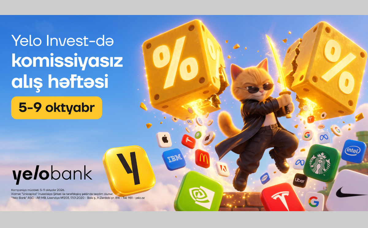 Yelo Bank hər ay komissiyasız investisiya həftəsi keçirəcək! 
